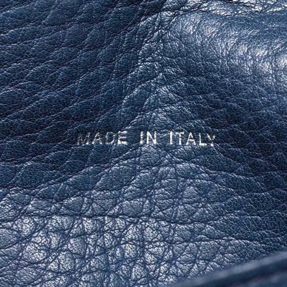 Chanel Dark Blue Goatskin Leather CC L-Double Wallet - Picture 7 of 8